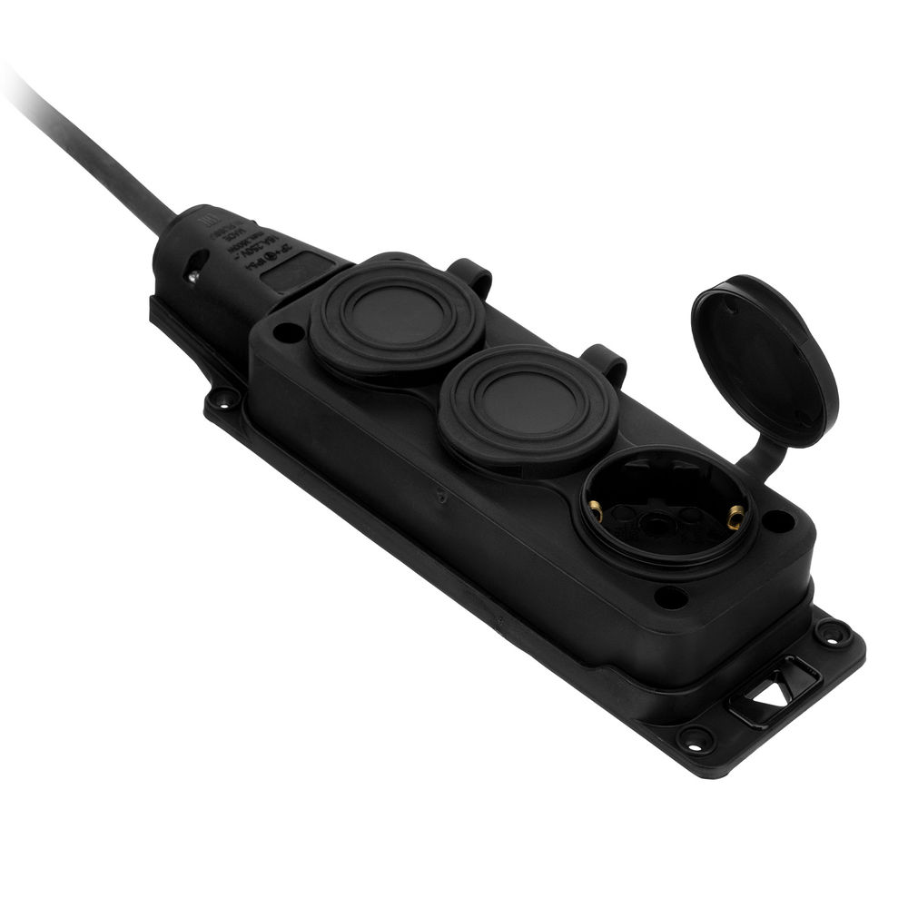 Удлинитель-шнур силовой Top Series, КГТТ, 10 м, 3 розетки, 3 x 1,5 мм Denzel (37421)