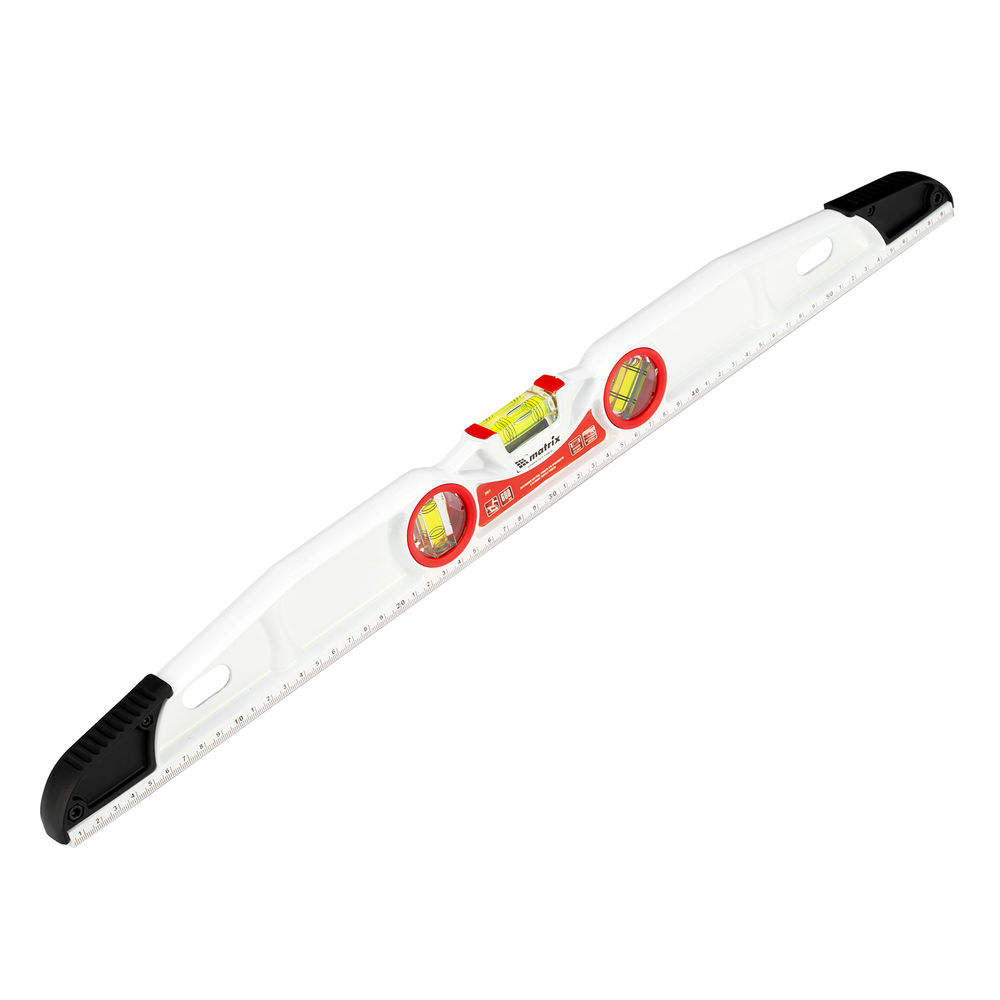 Уровень алюминиевый литой, фрезерованный, 3 глазка, две ударные площадки, 600 мм Matrix (34911)