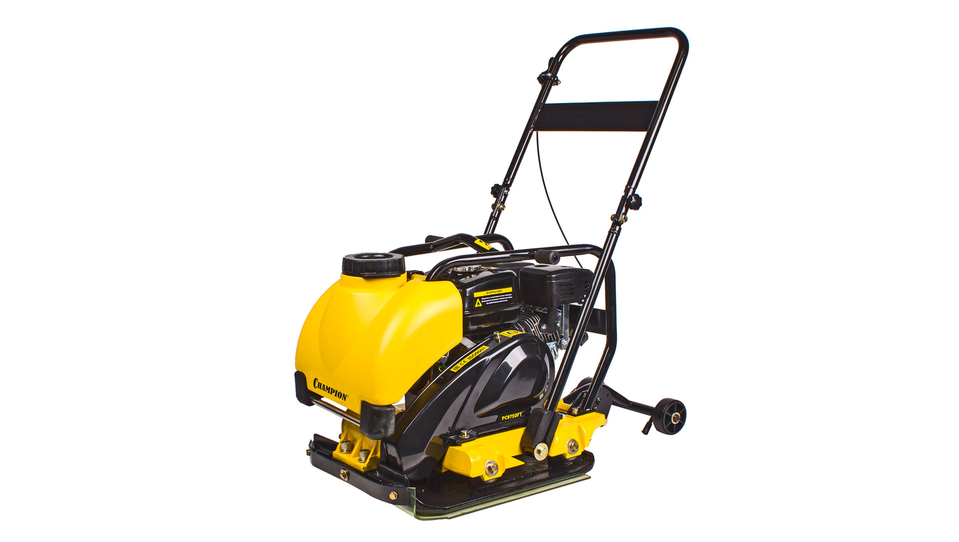 Виброплита бензиновая CHAMPION PC9750FT (PRO 97кг13кН53*50см30см12л4,8кВт колеса рез.накл) (PC9750FT)