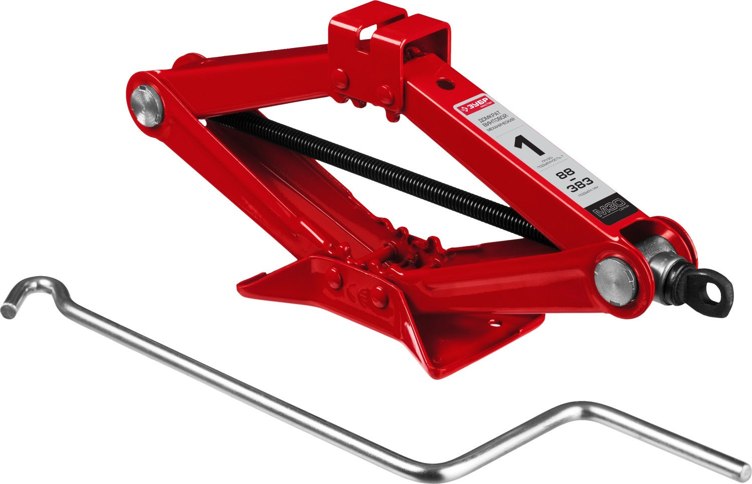 Винтовой механический домкрат 1 т 88 - 383 мм ЗУБР РОМБ 43040-1