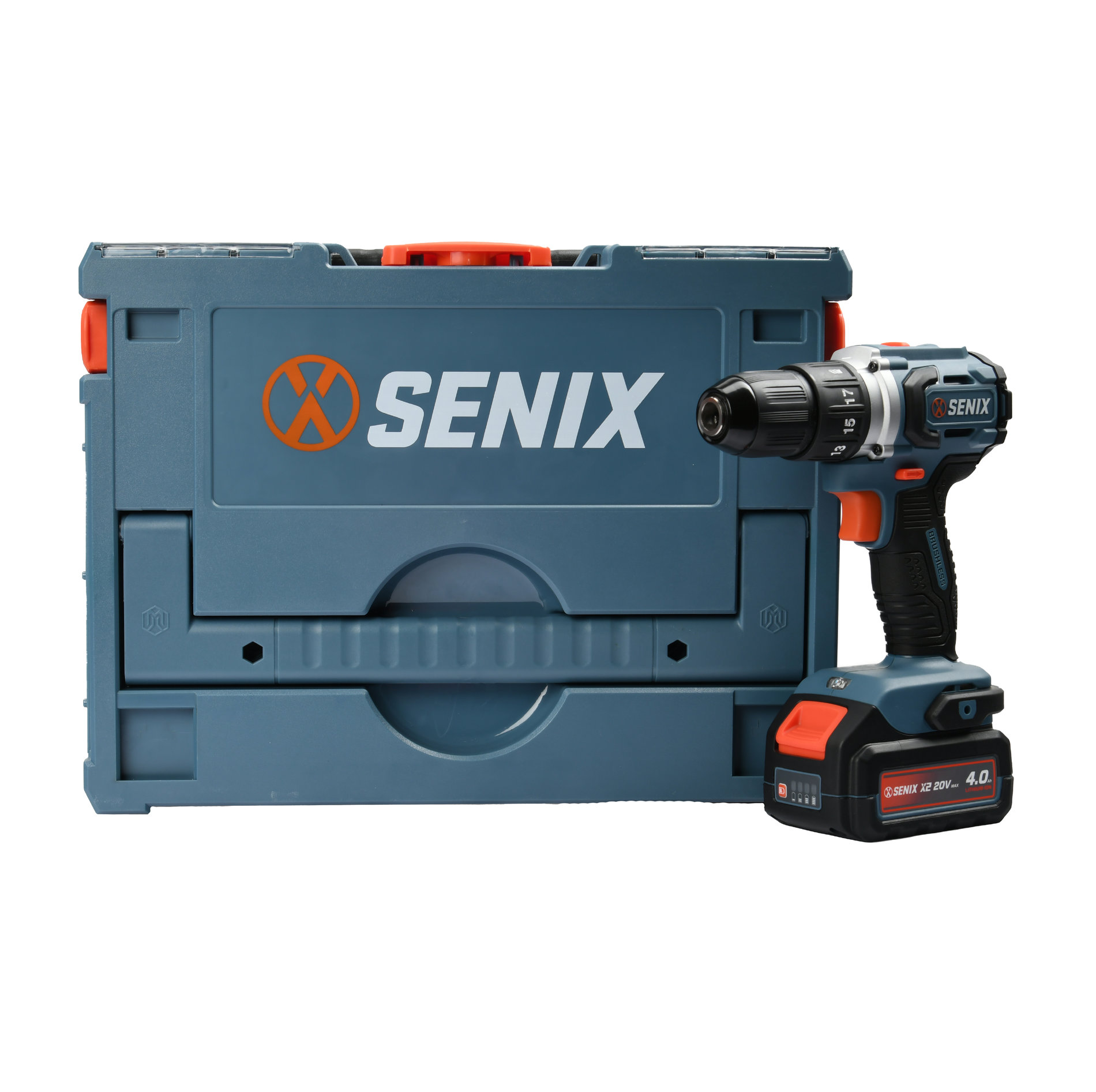 Дрель-шуруповерт, 60 Нм, 1х4Ач, ЗУ, кейс X2 20В