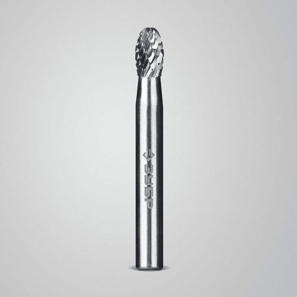 Борфреза твердосплавная 6?10 мм тип E овал радиус 2.5 мм хв-к 6 мм Профессионал ЗУБР 28804-6-10