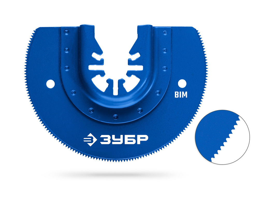 Полотно пильное BIM d 87 мм, 18TPI, универсальный чистый рез: твердое дерево, цветные металлы, пластик ЗУБР UniLock 15551-87