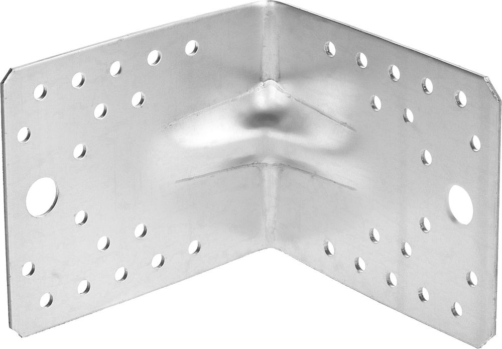 Крепежный уголок усиленный УКУ-2.0 90 x 105 x 105 x 2 мм, цинк ЗУБР 310116-90-105