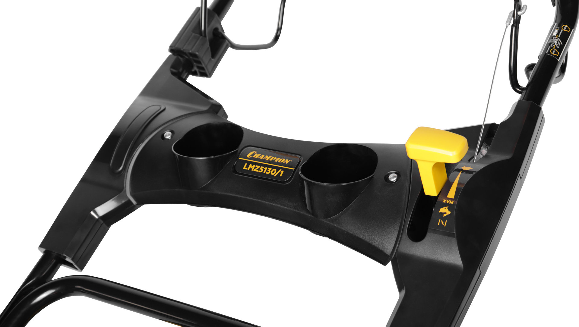 Газонокосилка CHAMPION LMZ5130/1 (3кВт привод 508мм 65л 25-75мм 1рычаг/6, 37кг4в1 3колеса1разблок) (LMZ5130/1)