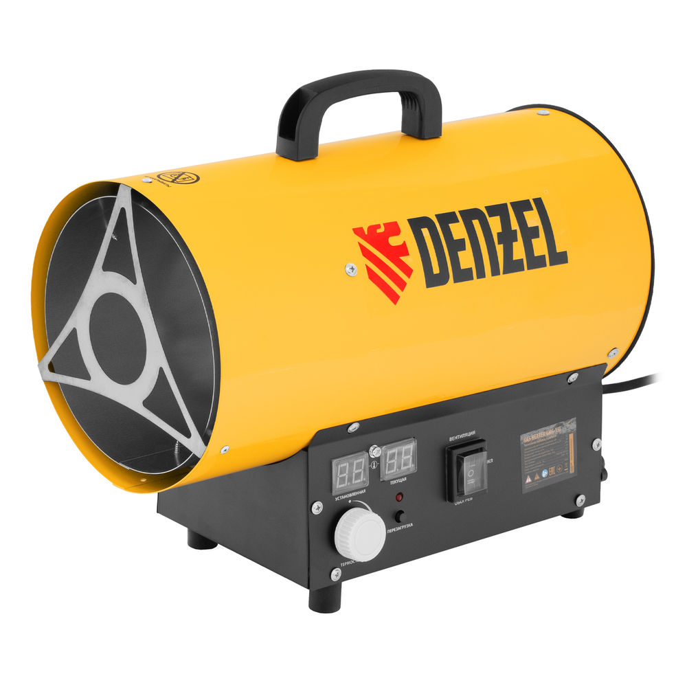 Газовая тепловая пушка GHG-15i, 15 кВт, цифровой термостат, пропан-бутан Denzel (96478)