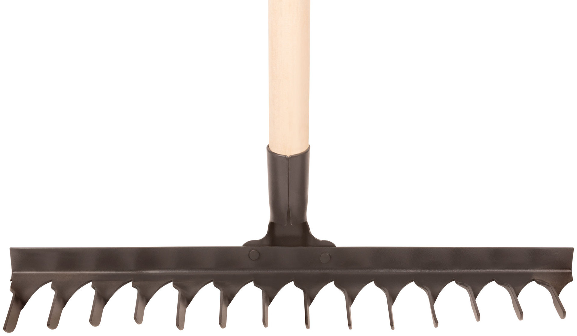 Грабли, витой зуб, 14 зубьев, с деревянным черенком (76965)