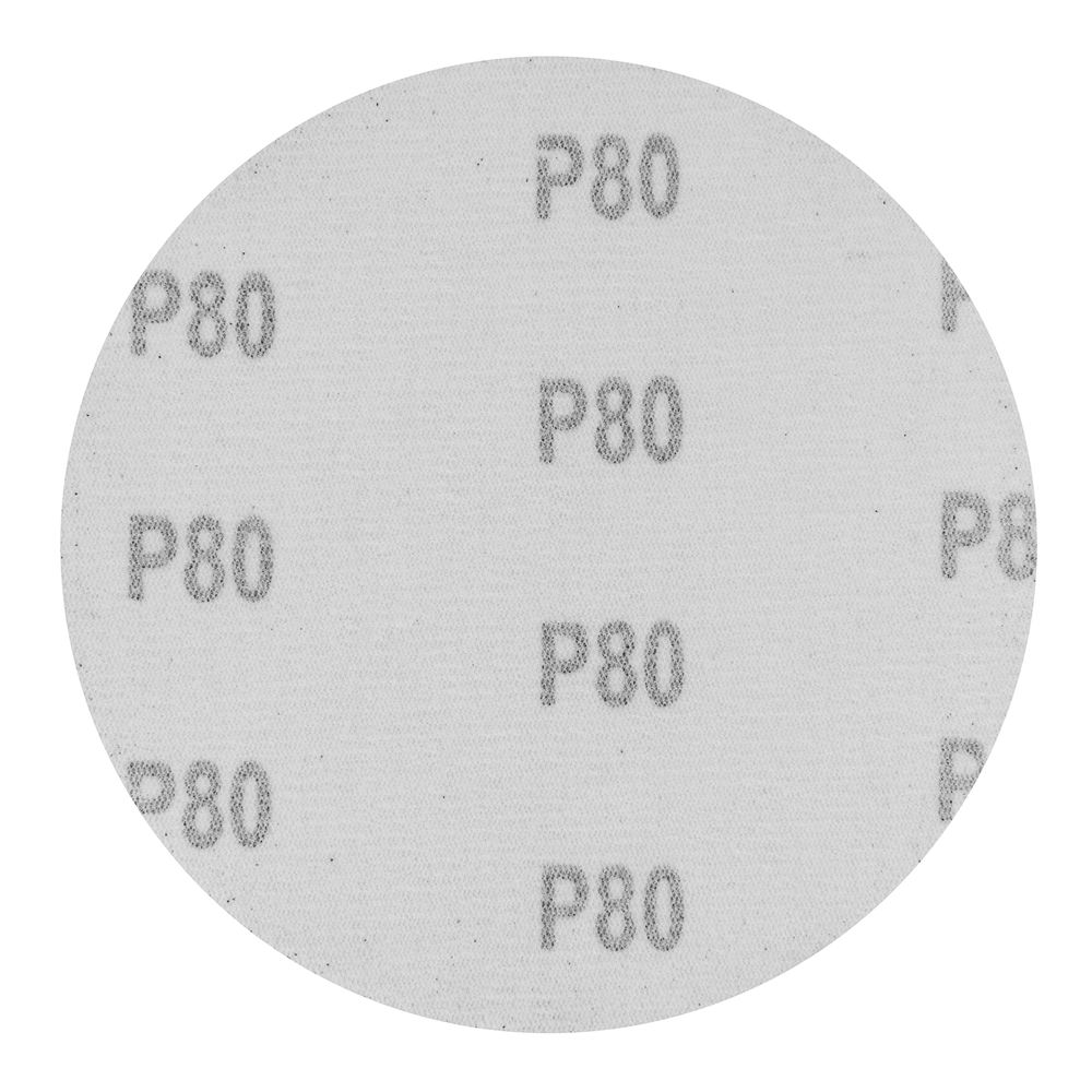 Круг абразивный на ворсовой подложке под липучку, P 80, 125 мм, 10 шт Сибртех (738457)