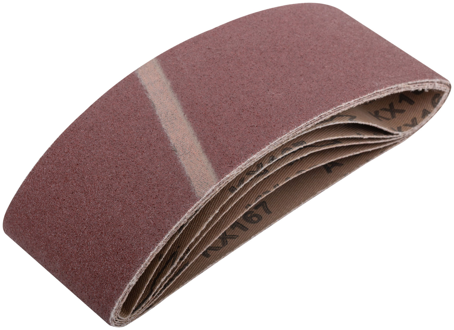 Ленты шлифовальные бесконечные, водостойкие, на тканевой основе, 5 шт., 75х457 мм Р 80 (39684)