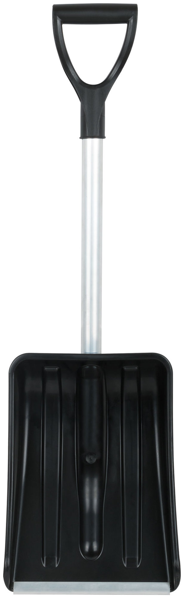Лопата для уборки снега Актив-Авто пластиковая, укороченный съемный алюм. черенок 365х260х900 мм (68106)