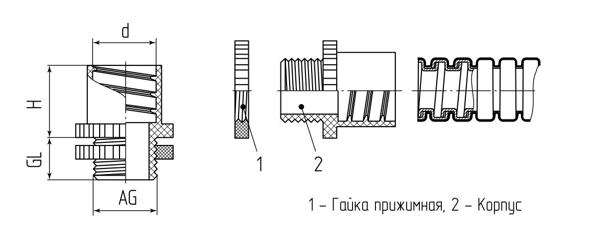 Муфта вводная МВП 25 (Fortisflex) (49649)
