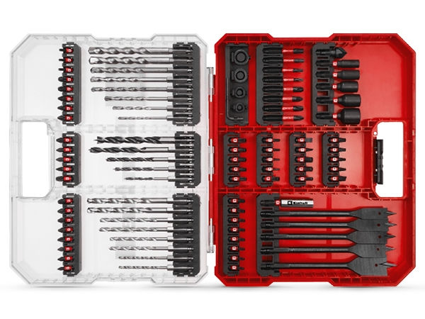 Набор бит и сверл Einhell 95 предметов, XL-CASE, ударопрочные (108798)