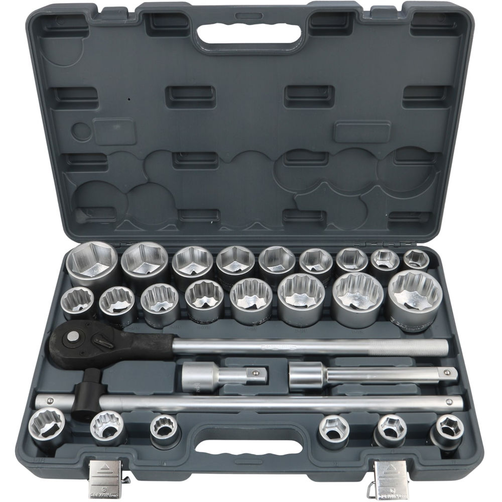 Набор торцевых головок 3/4 дюйм. и метр. 27 пр. (3/4-2, 19-50 мм), GARWIN PRO, 643620