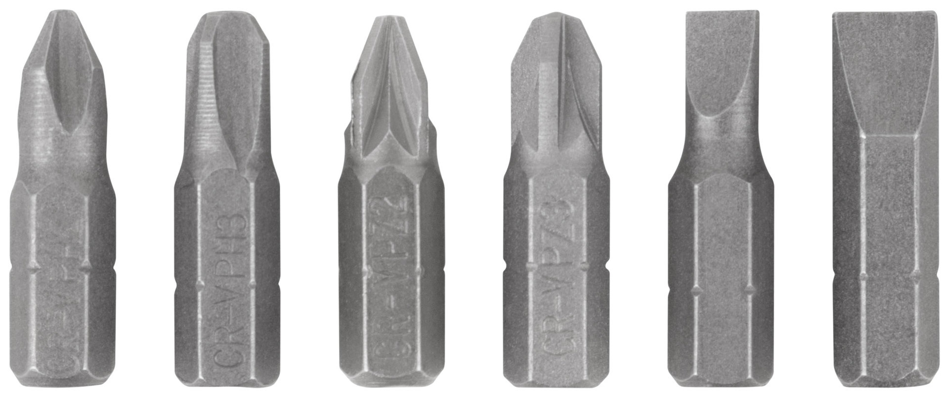 Отвертка реверсивная, 6 CrV бит, желтая ручка с антискользящей накладкой (56295)