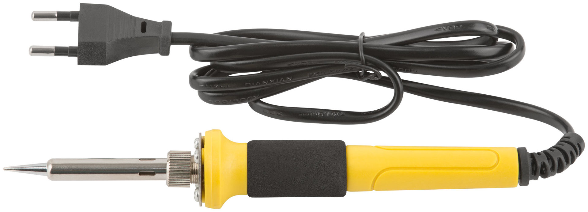 Паяльник 220 В, керамический нагревательный элемент, пластиковая ручка, конусное медное жало, 50 Вт (60493)