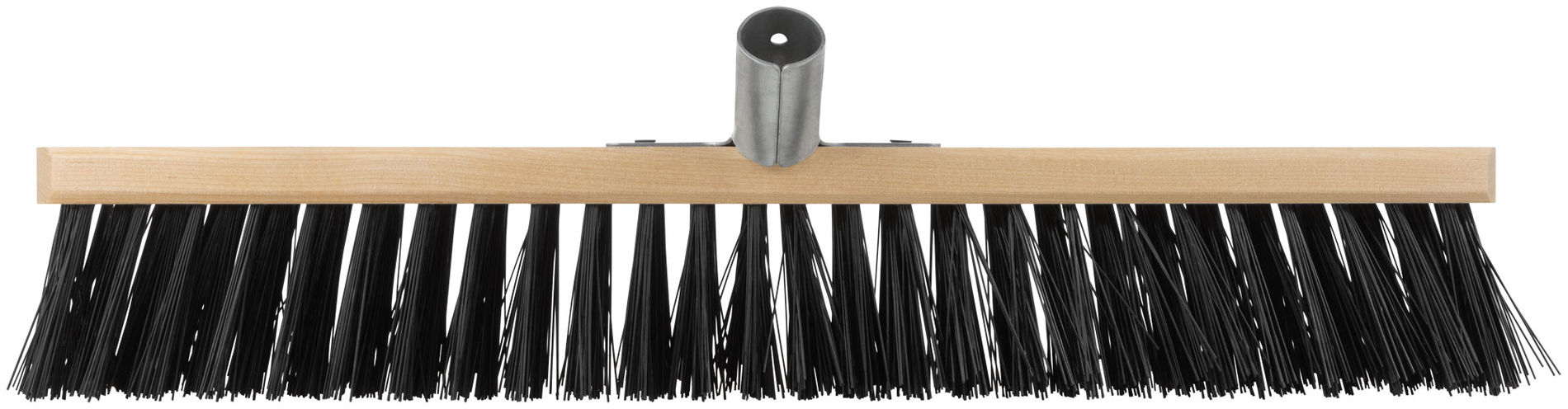 Щетка уличная деревянная, жесткая щетина, металлическая тулейка под углом, 5-ти рядная, 500 мм (68050)