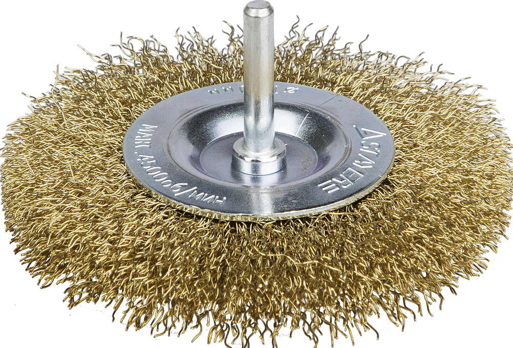 Щетка дисковая для дрели 75 мм, витая стальная латунированная проволока 0.3 мм STAYER Professional 35114-075_z01