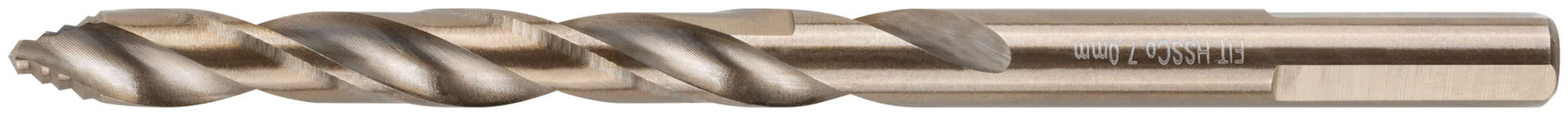 Сверло по металлу HSS, кобальт 5% Профи, ступенчатая заточка наконечника, блистер 7,0х109 мм ( 1 шт.) (33872)