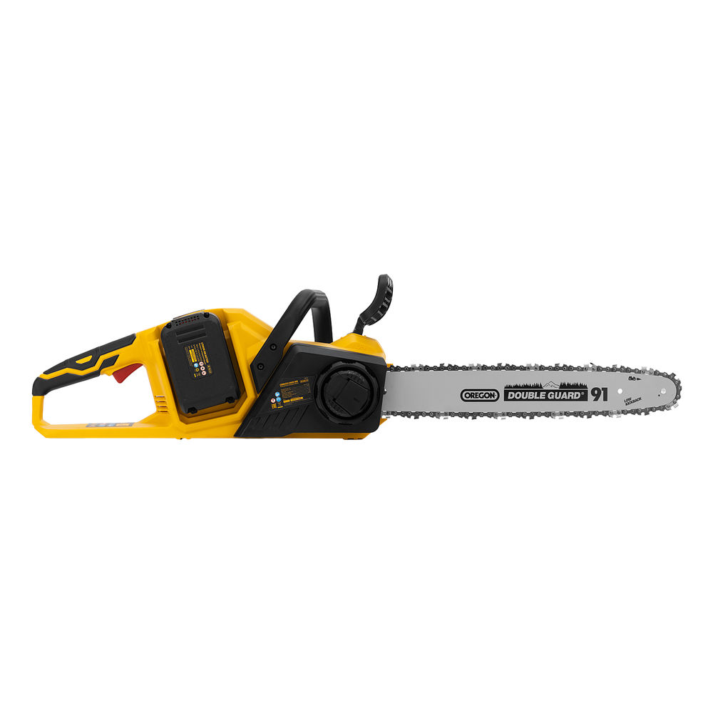 Цепная пила аккумуляторная бесщеточная RCS400-36, Li-ion, 36 В, 4 Ач, шина 400 мм Denzel (58610)