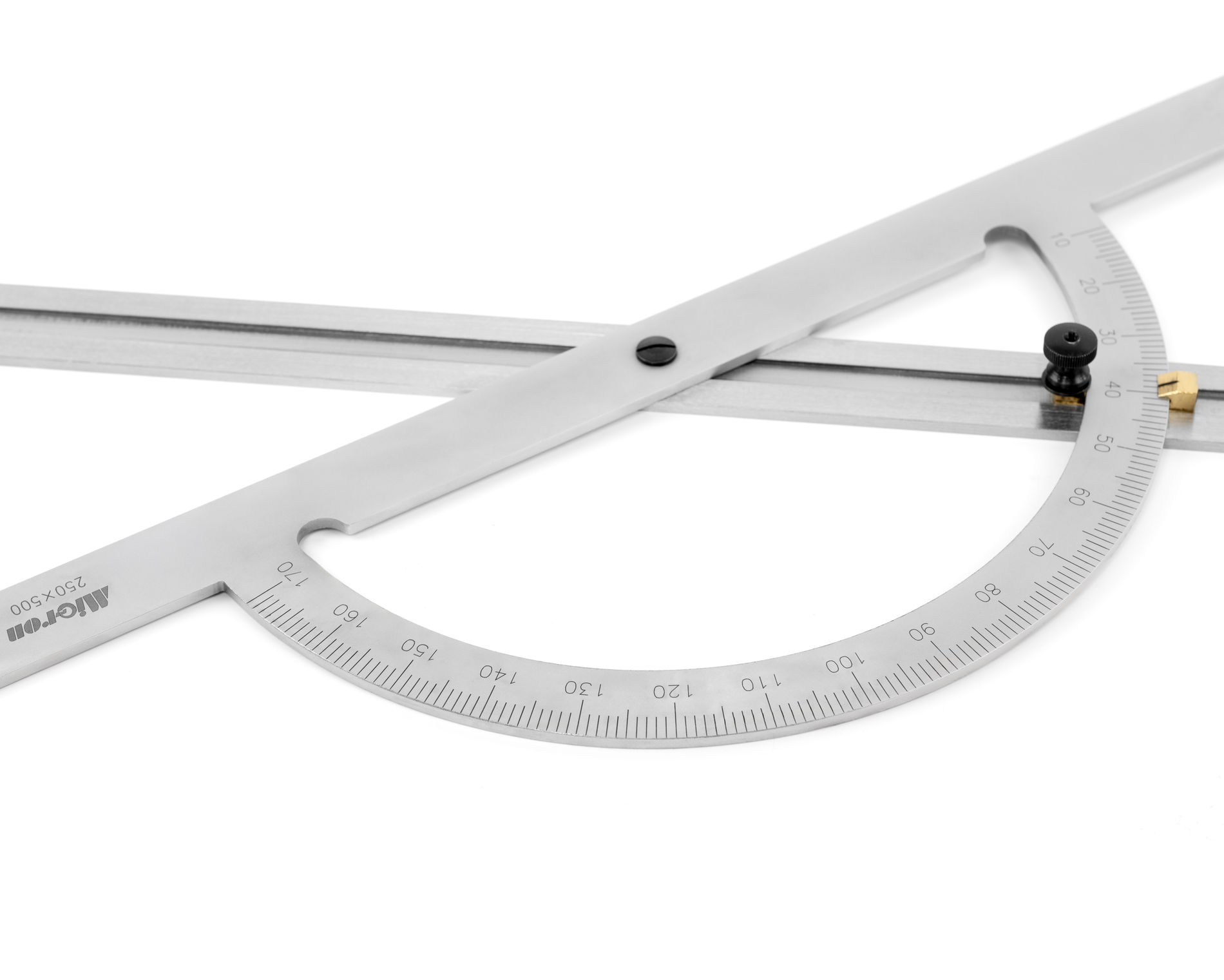 Угломер-транспортир мод. УТ 10-170° (250x500мм 1°) регулир.рейка (ГРСИ №93019-24) Мicron