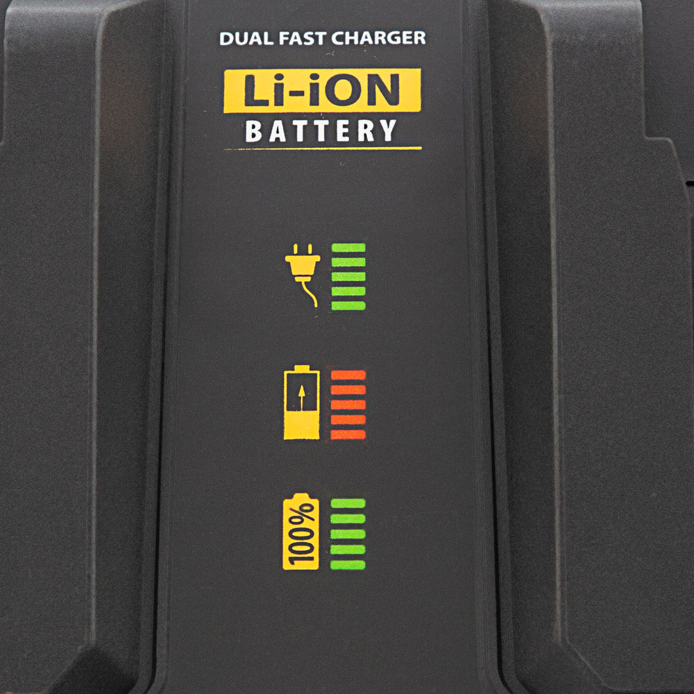 Устройство зарядное для аккумуляторов IBC-18-3.0-2, Li-Ion, 18В, 3.0 А, для двух батарей Denzel (28454)