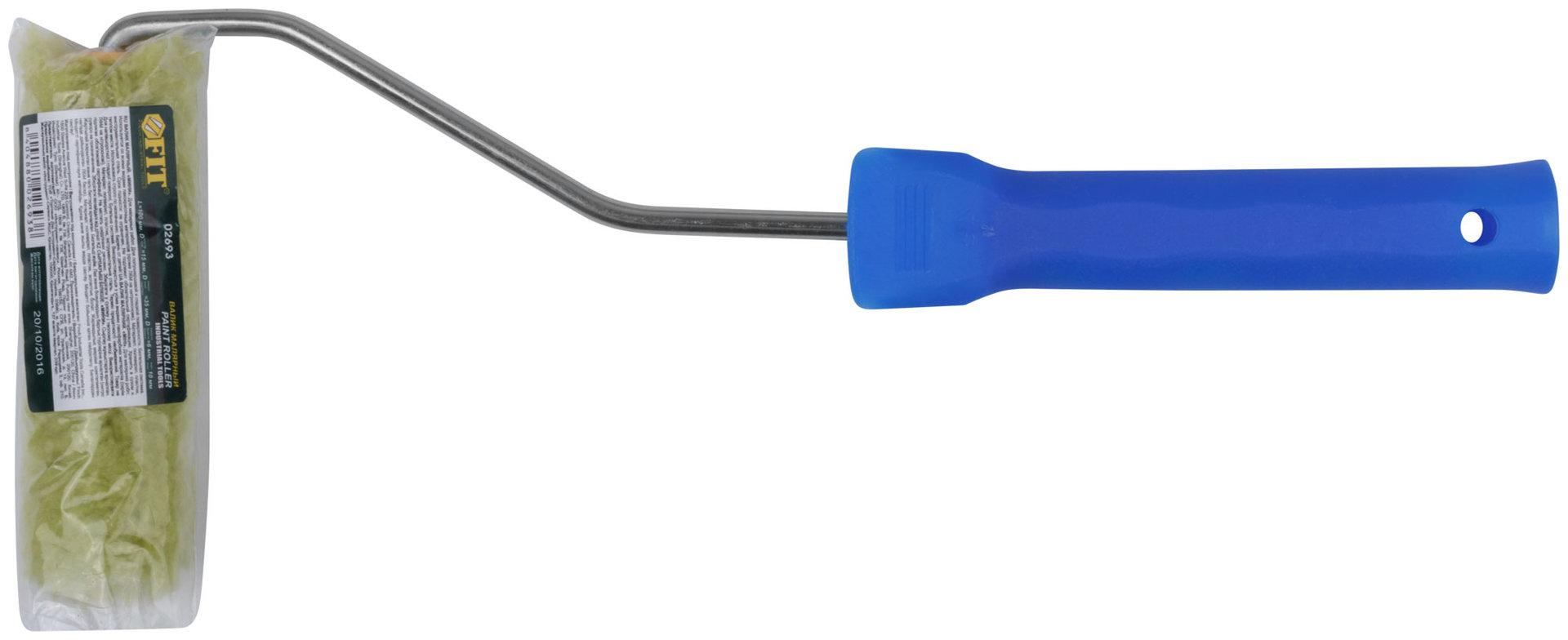 Валик полиакриловый мини зеленый, диам.15/35 мм, ворс 10 мм, длина ручки 400 мм, 100 мм (02693)