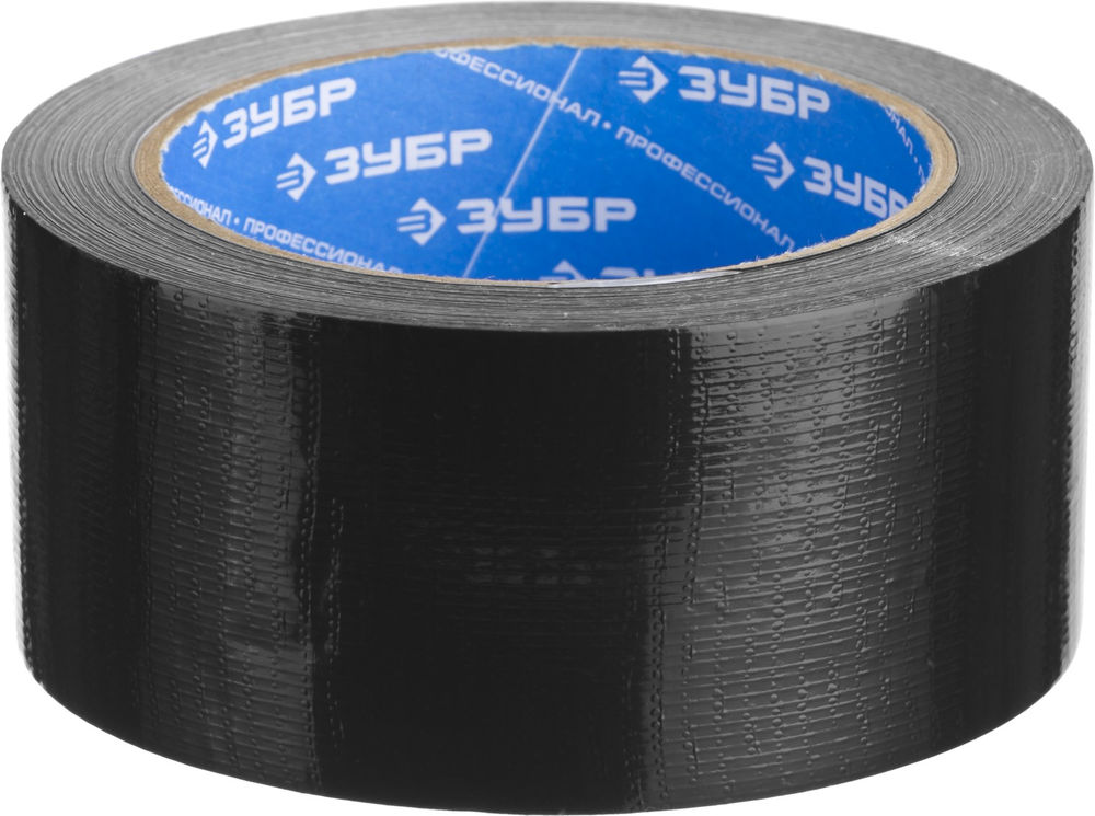 Лента армированная универсальная 48 мм, 25 м, чёрная, на тканевой основе ЗУБР Профессионал 12096-50-25