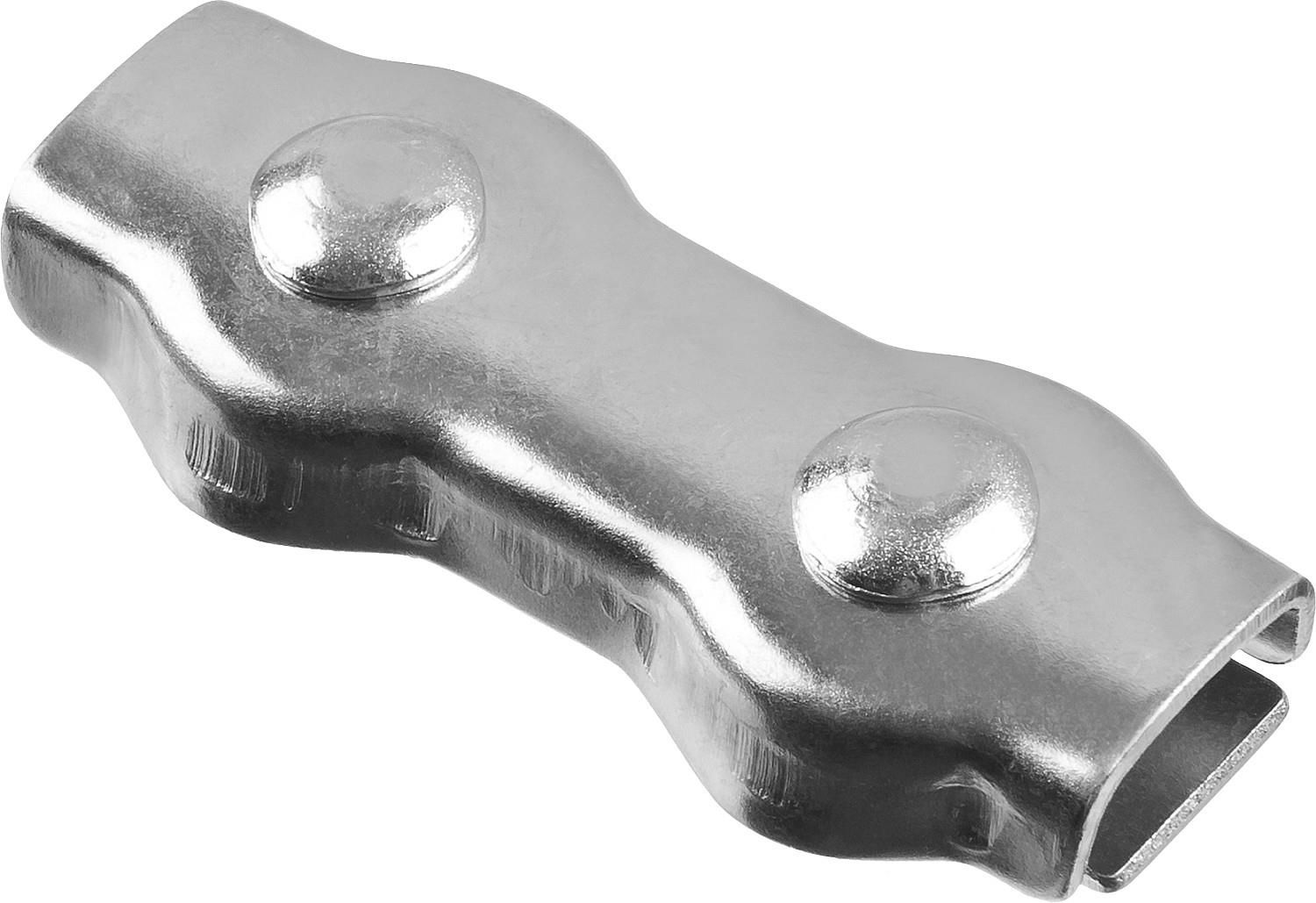 ЗУБР 8 мм, 2 шт, двойной зажим троса (304446-08)