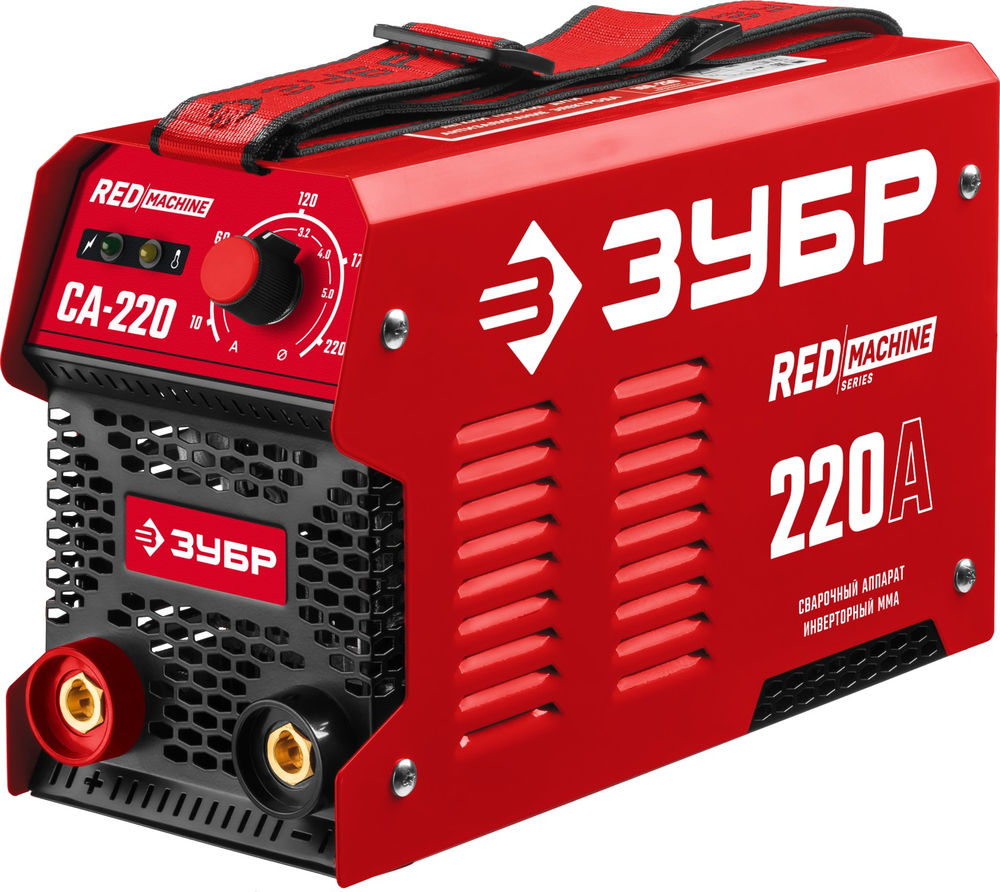 Сварочный аппарат инверторный ММА, 220 А, RED MACHINE, макс. электрод O 5.0 мм ЗУБР СА-220