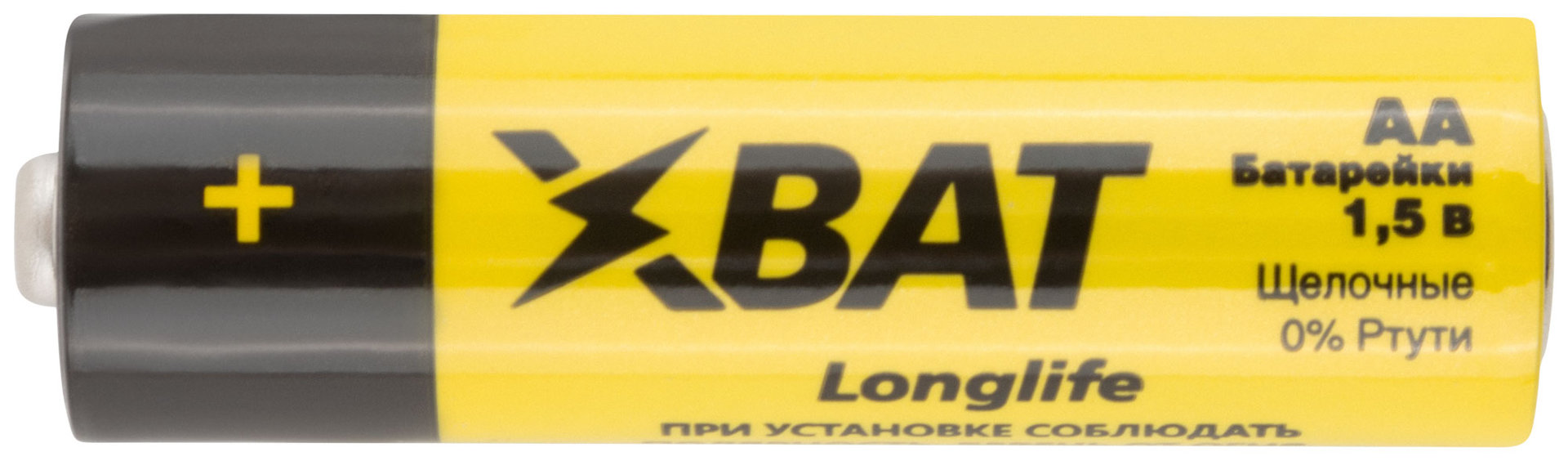 Батарейка щелочная, 1.5 В, тип АА, 4 шт. (LR6-4BPC)