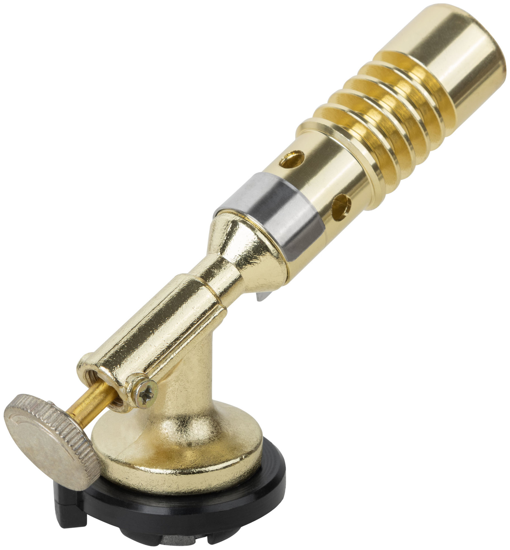 Горелка газовая на цанговый баллон, мет.корпус, ручн.поджиг, латунный клапан, сопло 20 мм (67652М)