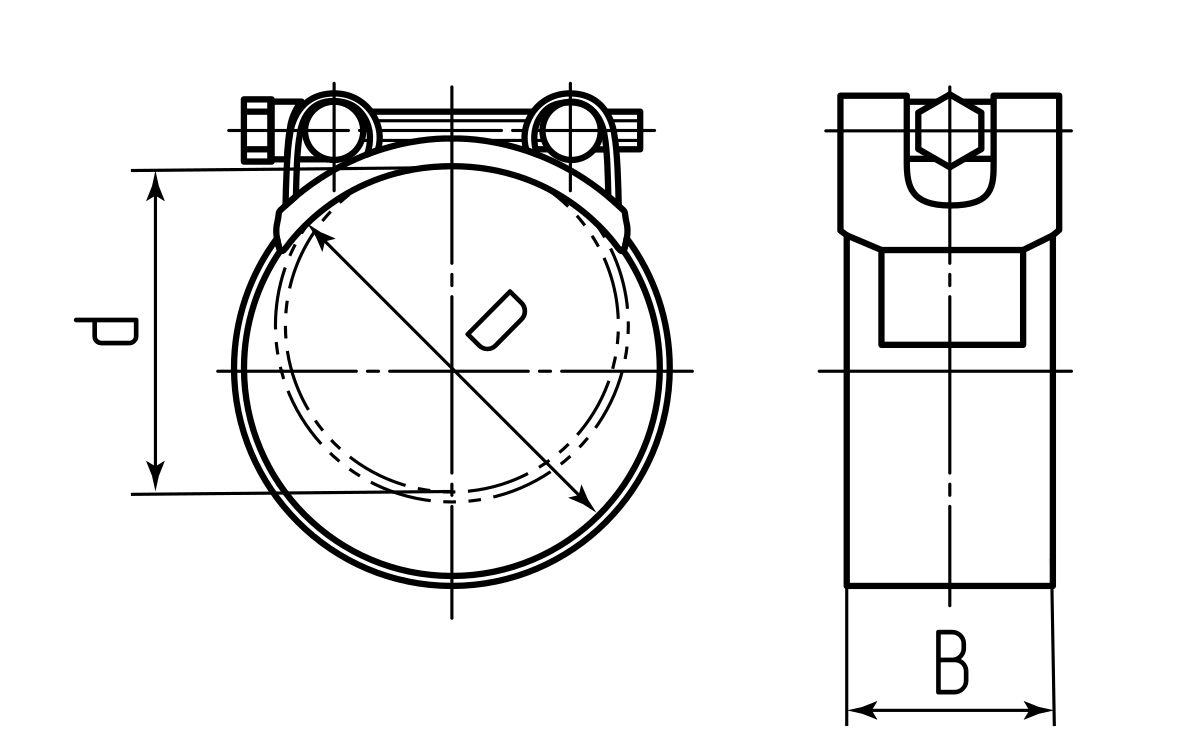 Хомут силовой SR 56-59/W1 ROBUST (Fortisflex) (69043)
