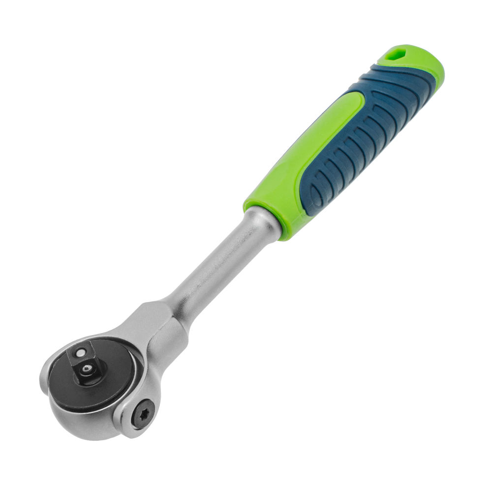 Ключ-трещотка 1/4, 72 зуба, поворотная голова, с быстрым сбросом Сибртех         