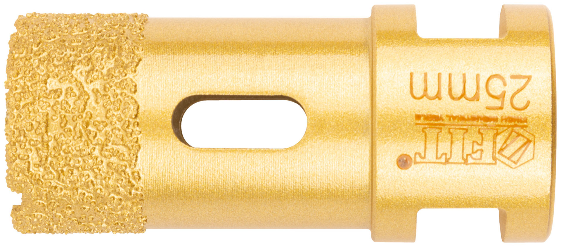 Коронка кольцевая для УШМ, М14, по керамограниту, камню и кафелю алмазная, вакуумное спекание 25х60 мм (16340)