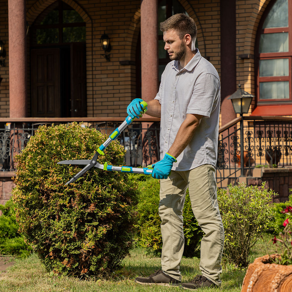 Кусторез, 640 - 820 мм, телескопические алюминиевые рукоятки, Luxe, Palisad (60592)