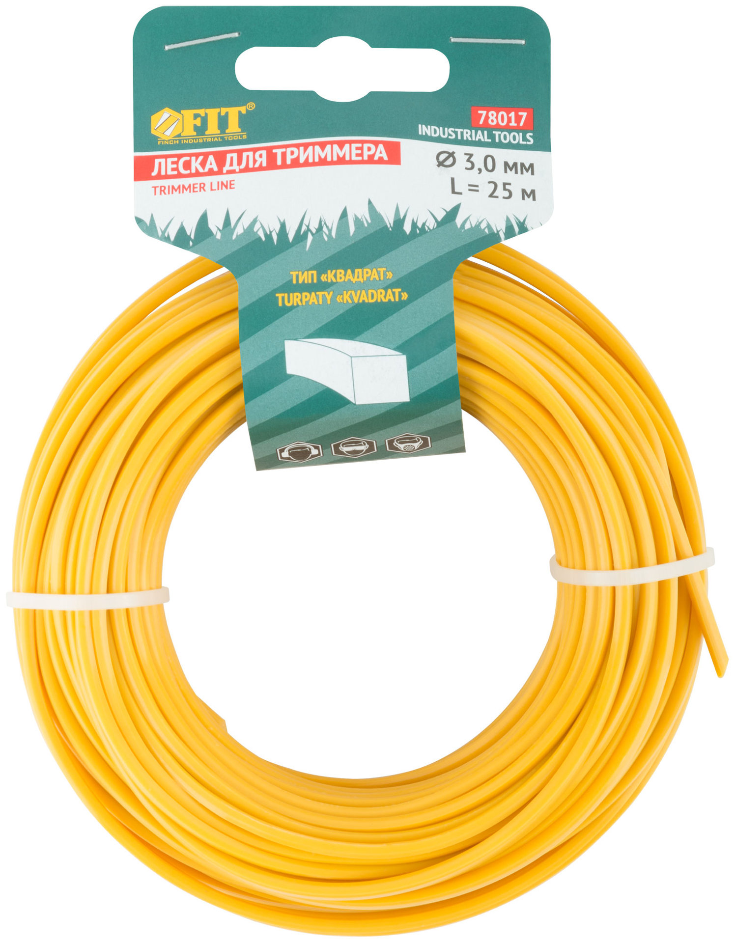Леска для садовых триммеров Квадрат 3,0 мм х 25 м (78017)