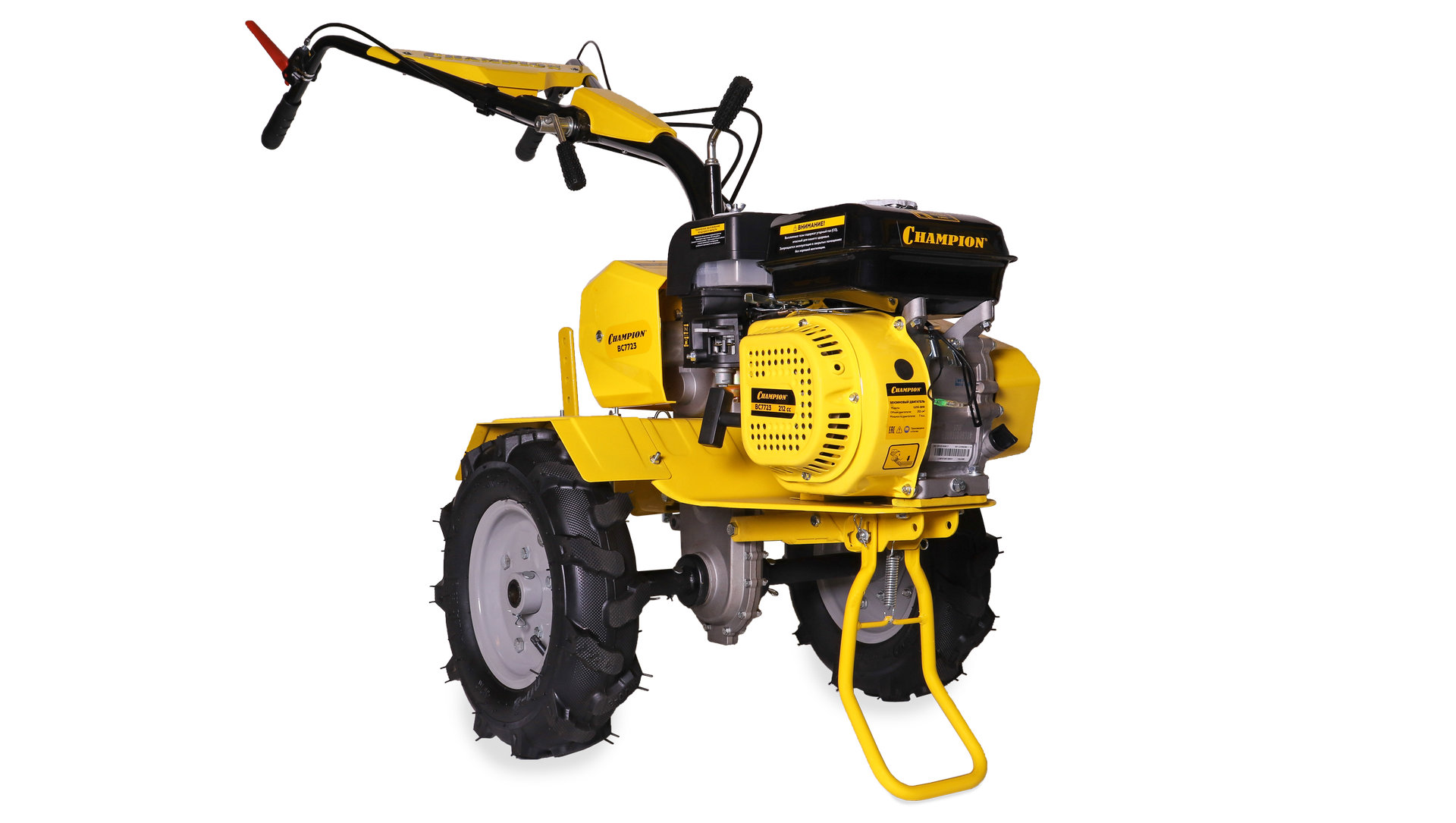Мотоблок Champion ВС7723 (7лс 2F/1R 35,5-59,5-84,5см 33,7см 3,6л 78кг колеса 4/8 шкив) (BC7723)
