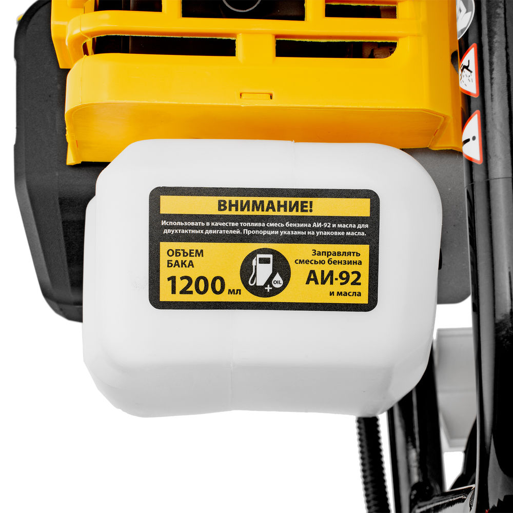 Мотобур DX-52, объем двигателя 52 см3, соединение 20 мм, без шнека Denzel (56001)