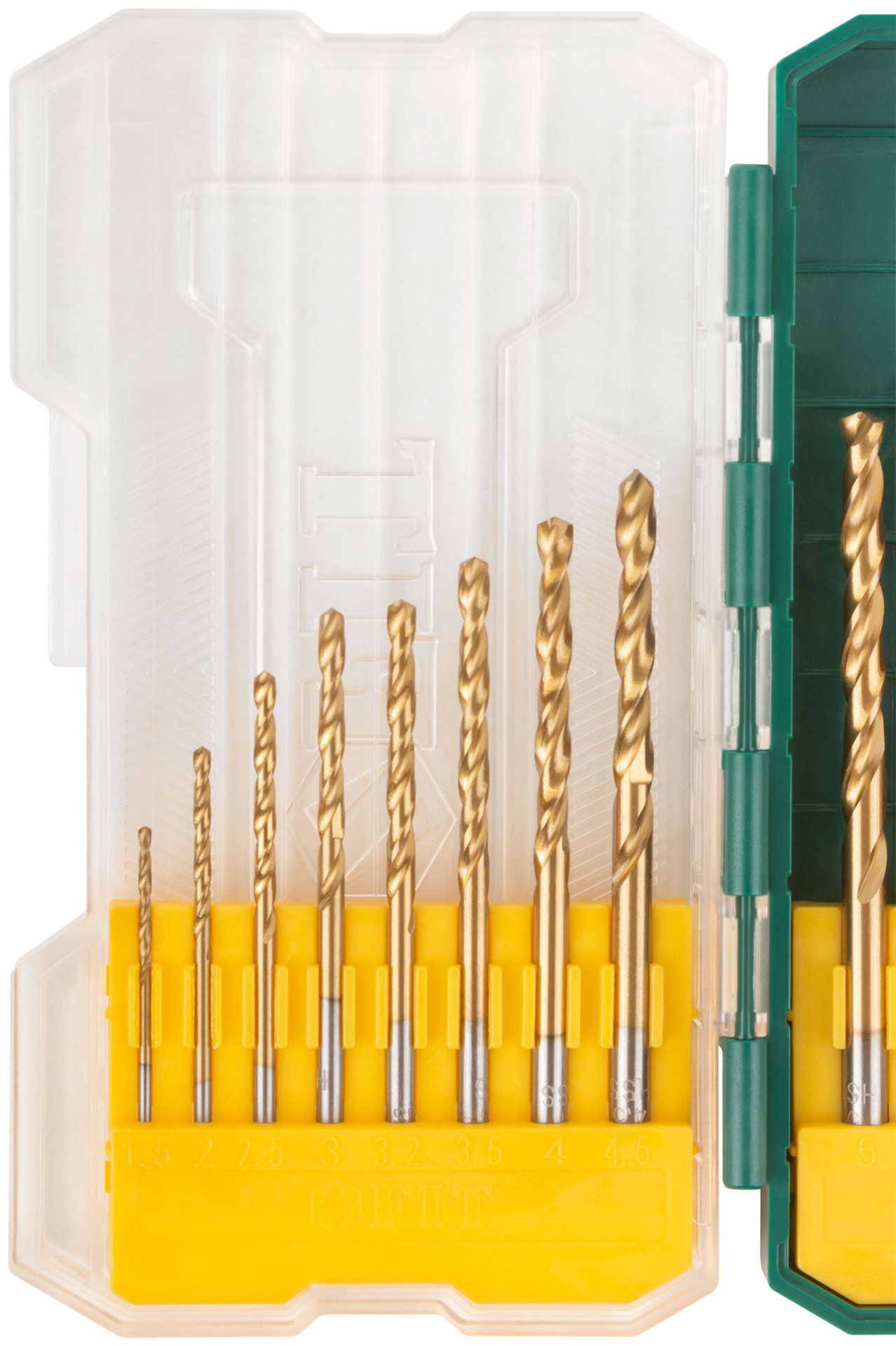 Набор сверл HSS по металлу, титановое покрытие, 13 шт. (1,5-2-2,5-3-3,2-3,5-4-4,5-5-5,5-6-6,5-8 мм) (34216)