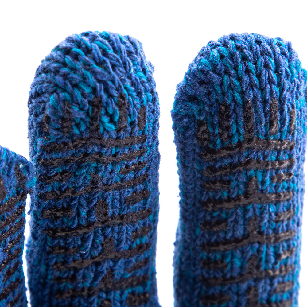 Перчатки трикотажные усиленные, гелевое ПВХ-покрытие, 7 класс, синие Сибртех (68183)