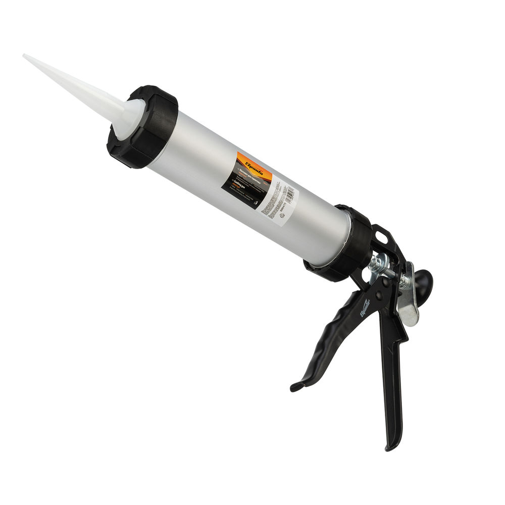 Пистолет для герметика, 400 мл, закрытый, алюминиевый корпус, круглый шток 8 мм Sparta (886475)