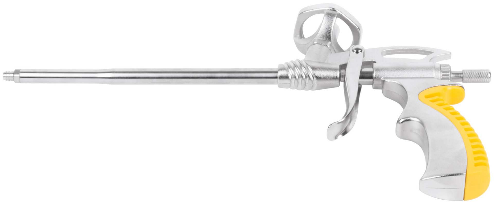 Пистолет для монтажной пены, цельнометаллический, прорезиненная ручка (14284)