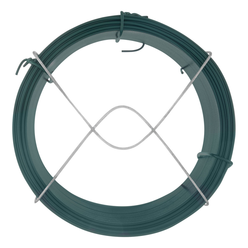 Проволока с ПВХ покрытием, зеленая 1.2 мм, длина 50 м Сибртех (47771)