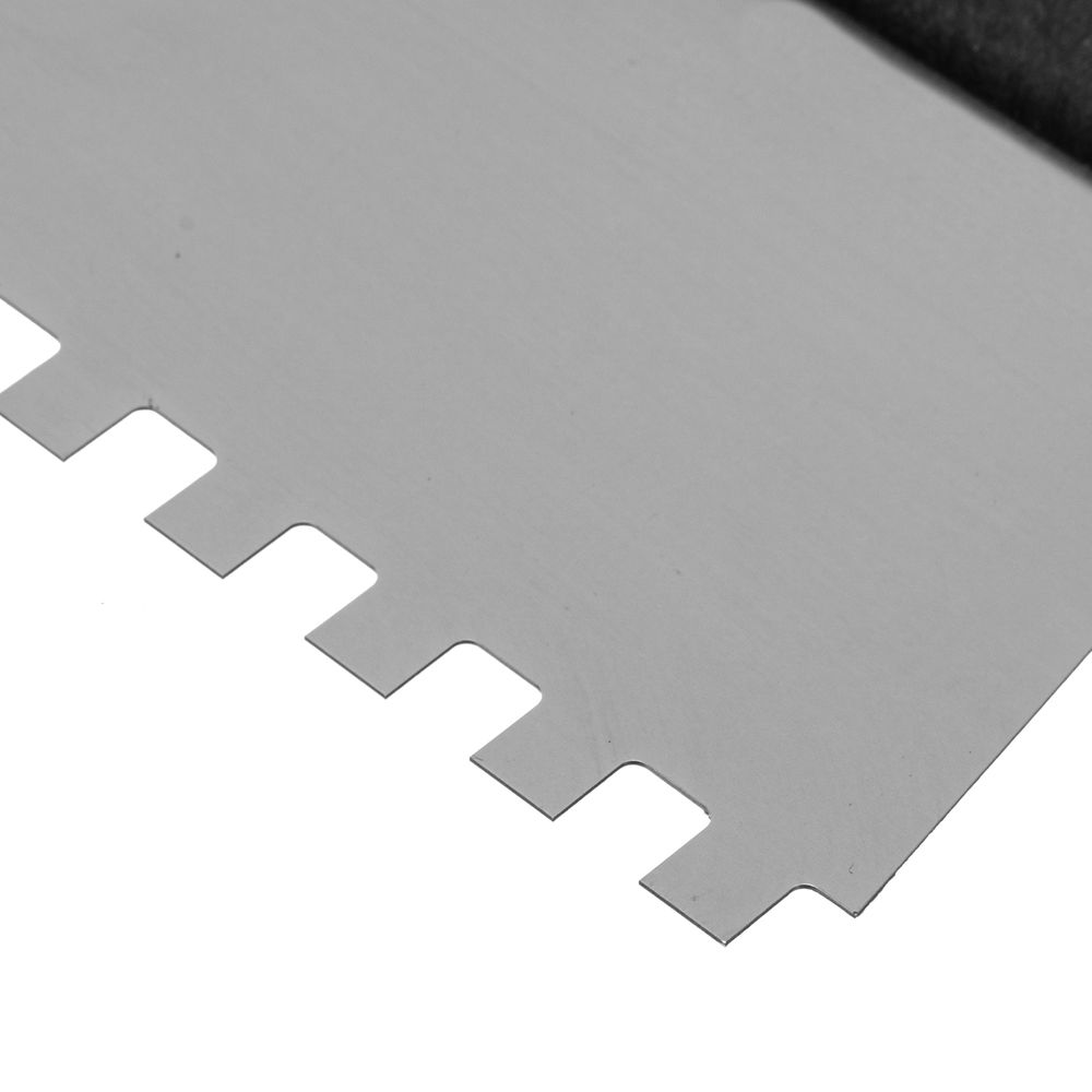 Шпатель из нержавеющей стали, 350 мм, зуб 6 х 6 мм, пластмассовая ручка Сибртех (85468)