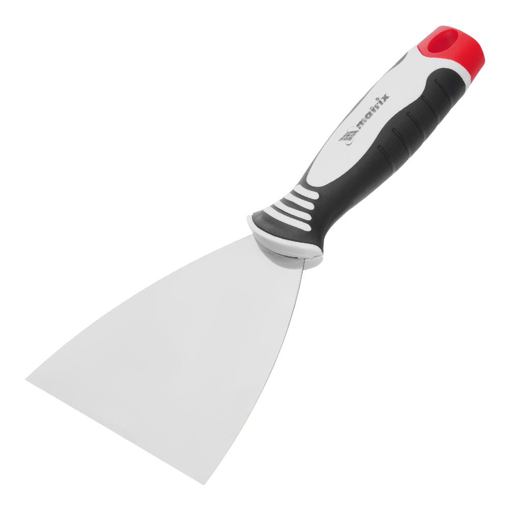 Шпательная лопатка из нержавеющей стали, 100 мм, трехкомпонентная ручка Matrix (85536)