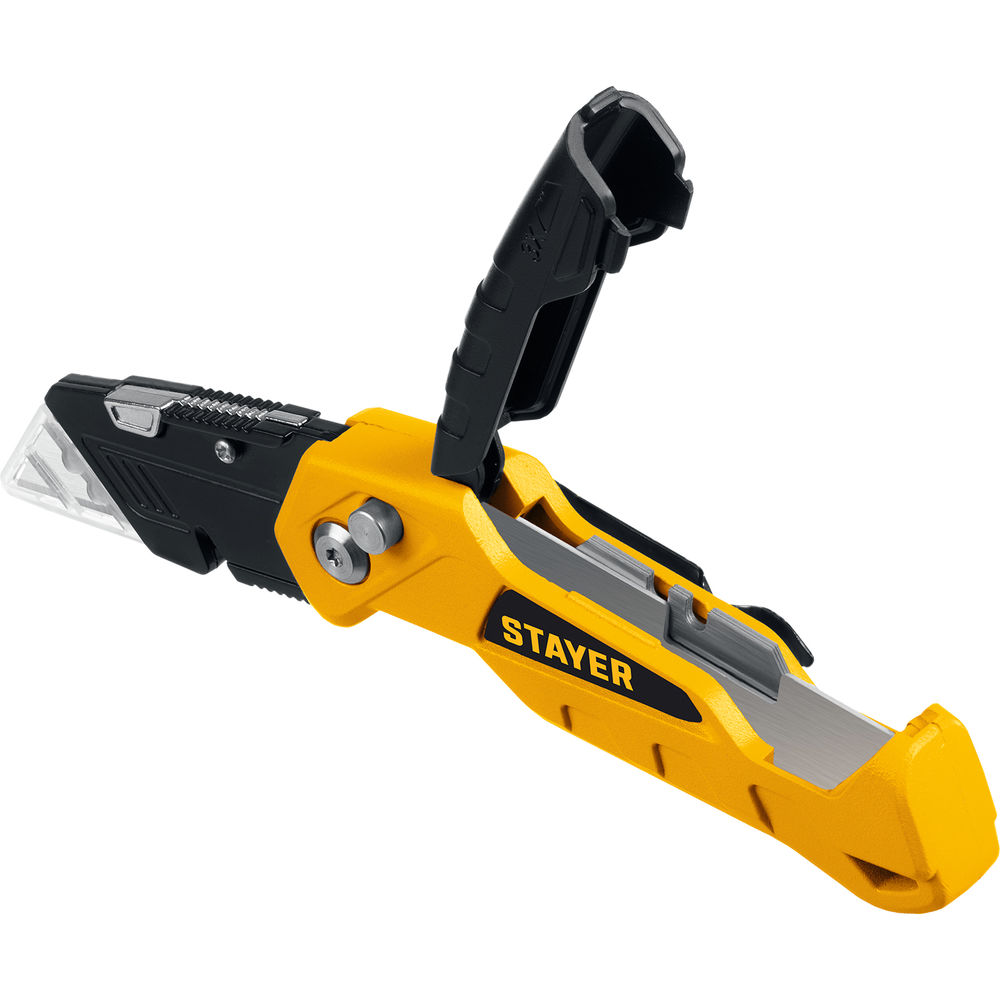 Нож универсальный металлический с трапециевидным лезвием Hercules-А24 STAYER 0946