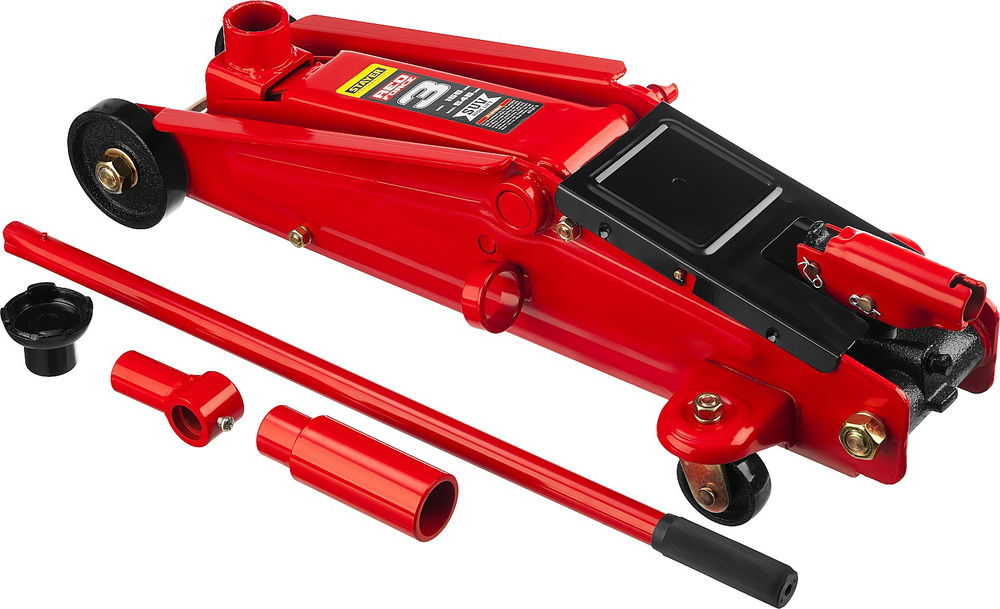 Домкрат подкатной 3 т, 155 - 545 мм с высоким подъемом R-55 RED FORCE Professional STAYER 43157-3