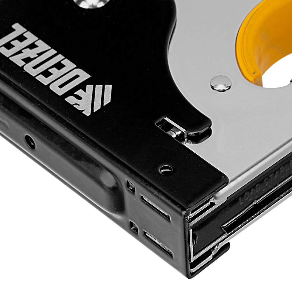 Степлер металл., скобы в комплекте, плавная регулировка удара, 2К рукоятка, тип 53, 4-14 мм Denzel (40223)