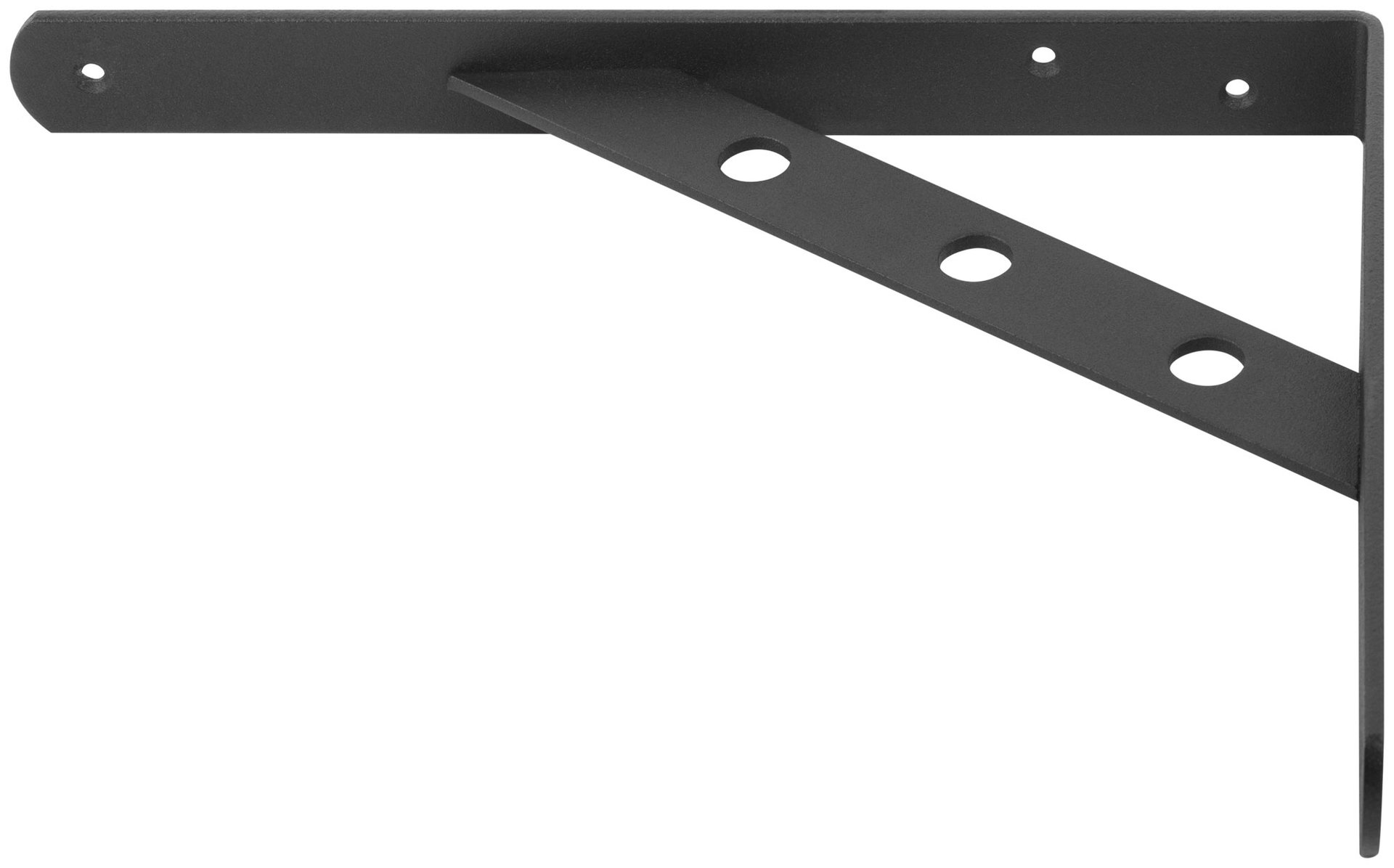 Уголок-кронштейн усиленный черный 250х200 мм (66106)