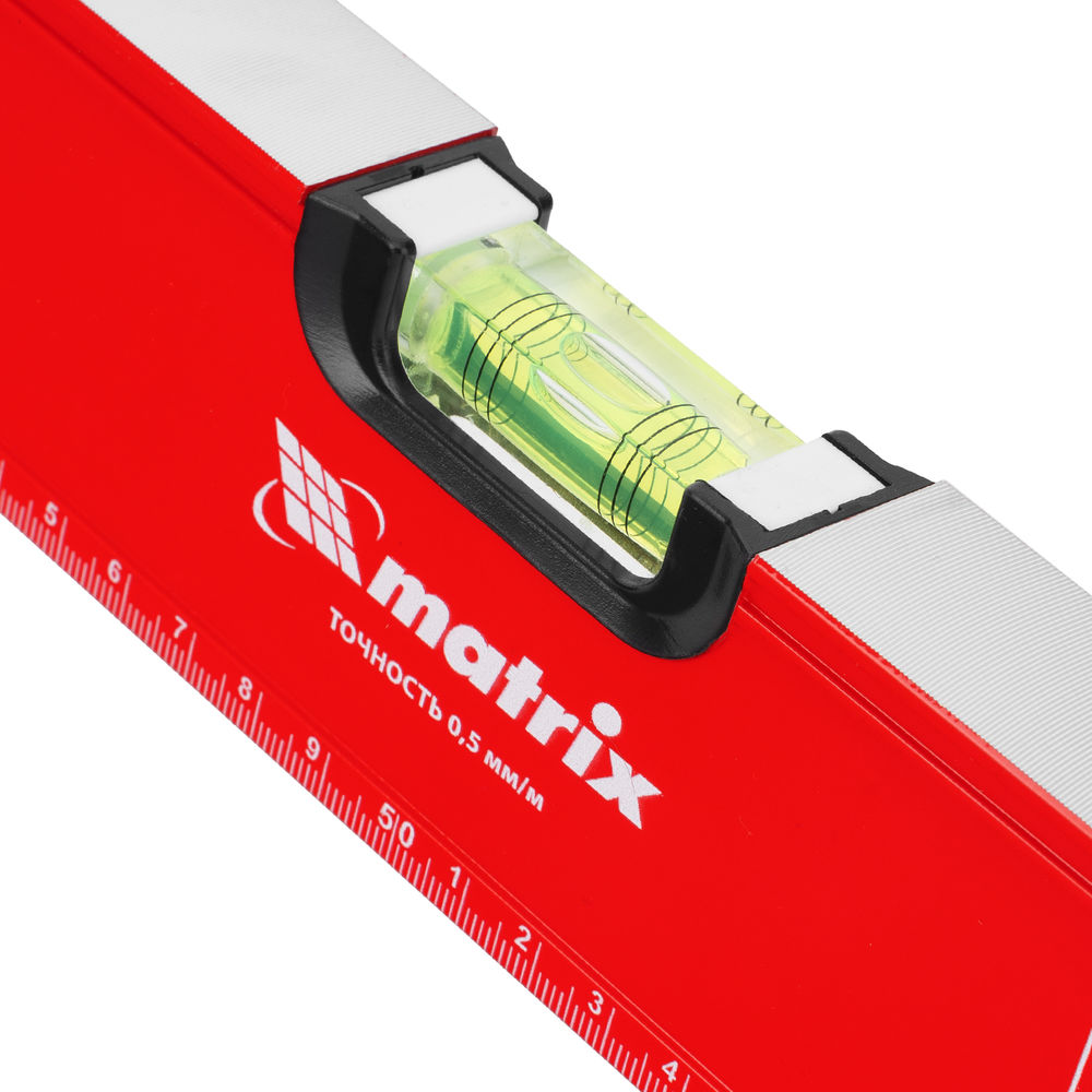 Уровень алюминиевый, фрезерованный, 3 глазка, рукоятки, 1000 мм Matrix (34203)